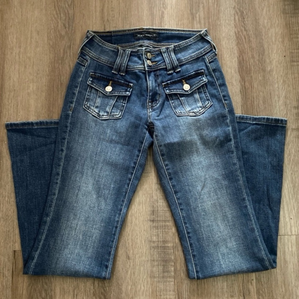 Aeropostale Low Rise Flare Jeans